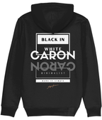 CARON Black in White HOODIE black - CARON