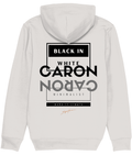 CARON Black in White HOODIE white - CARON
