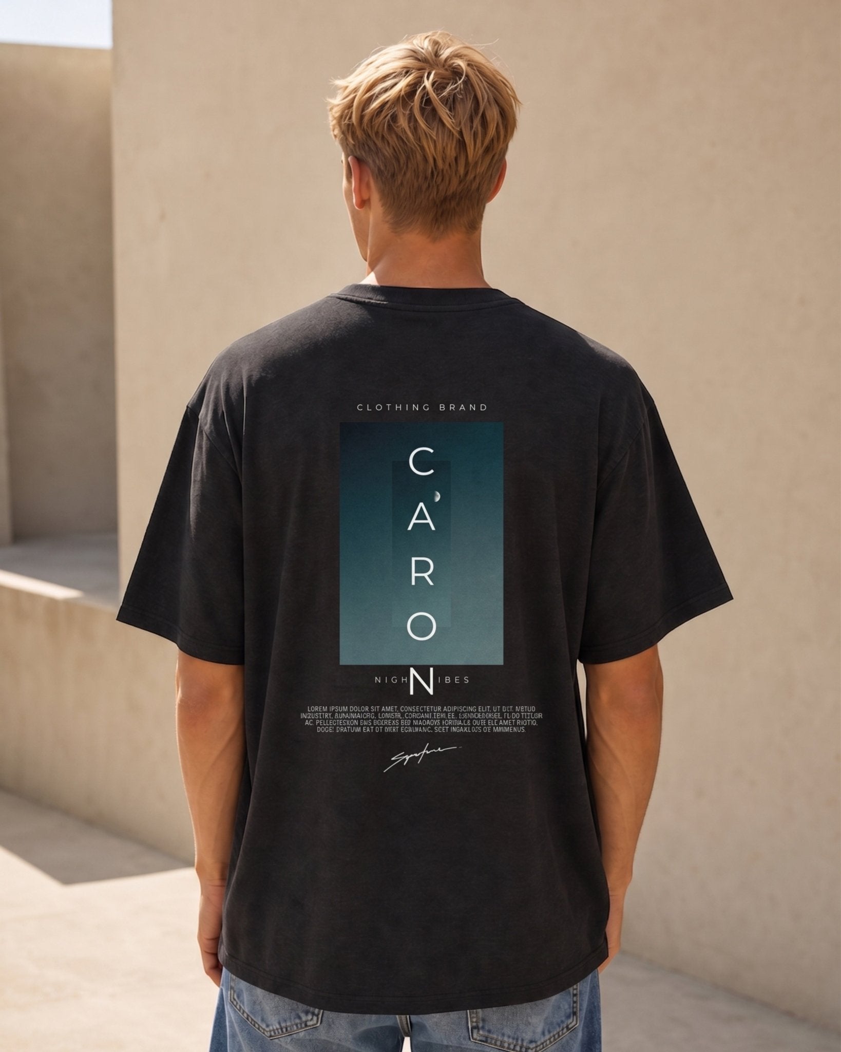 CARON Night Vibes TEE black - CARON