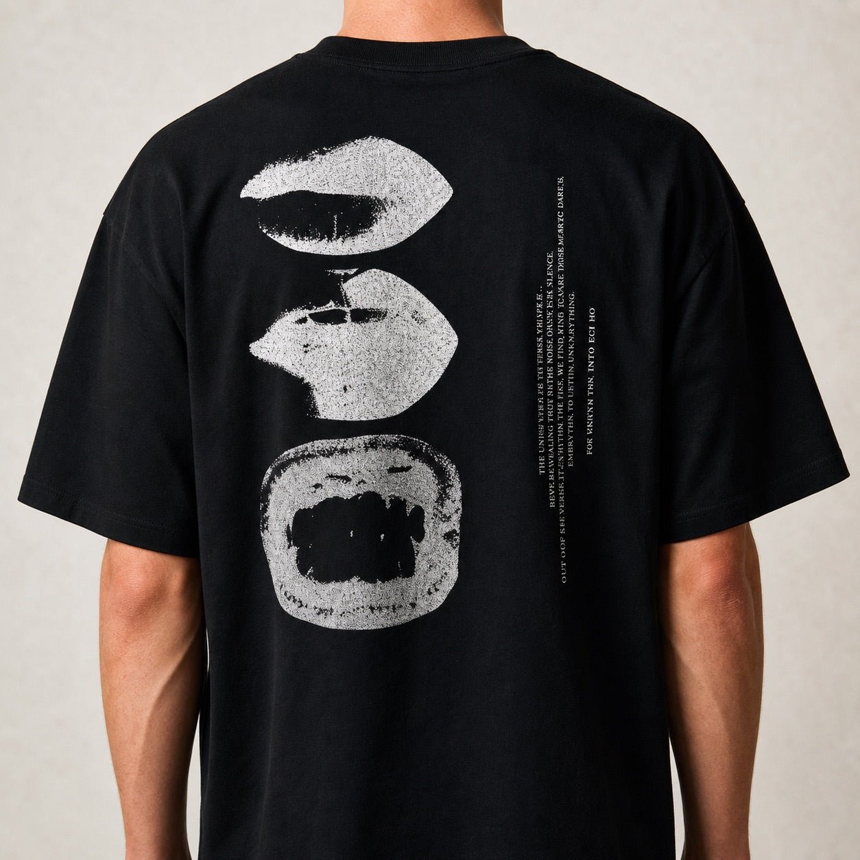 CARON TEE WHITE LIPS - CARON